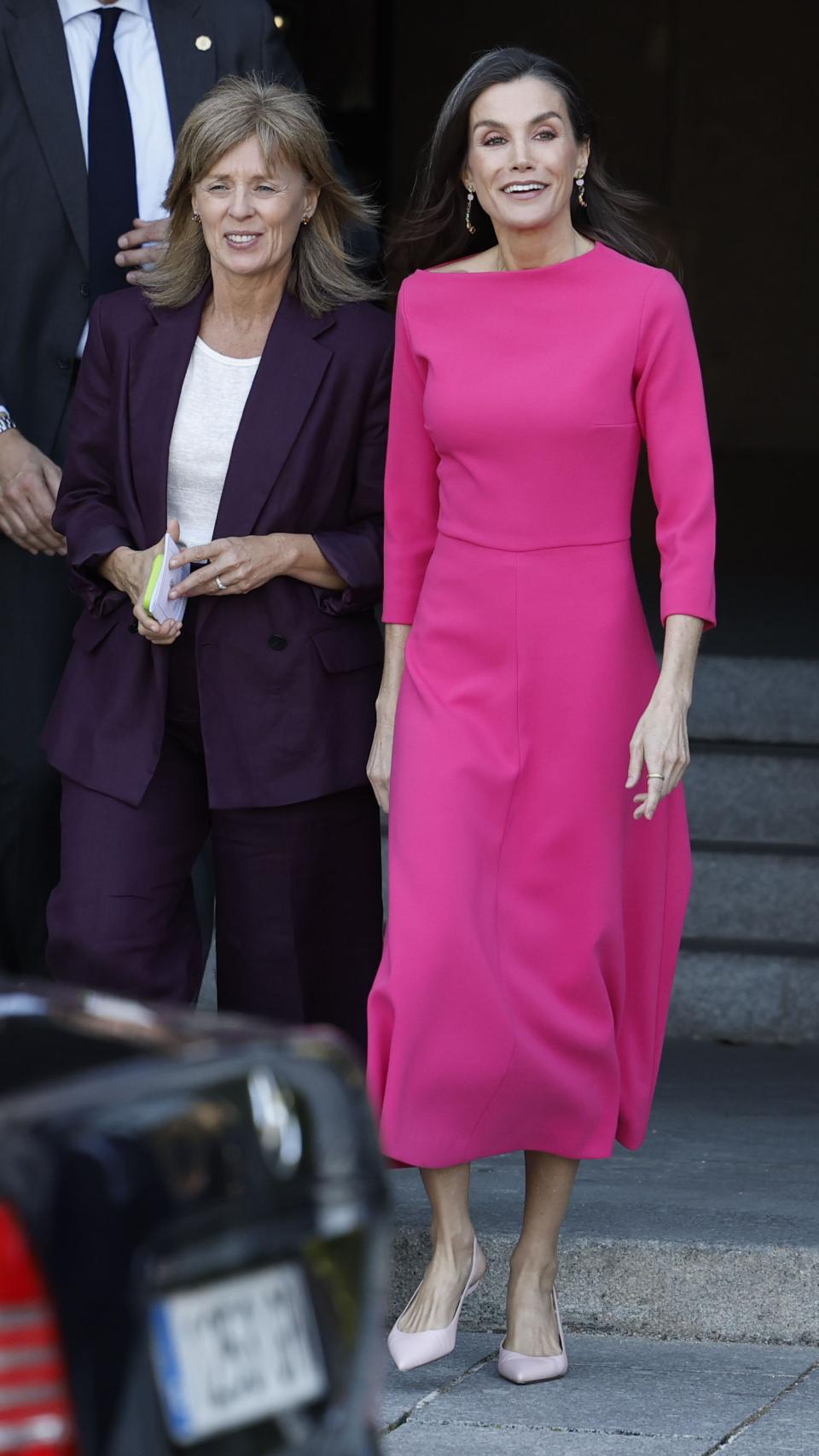 La reina Letizia junto a su jefa de su secretaría, Marta Carazo.