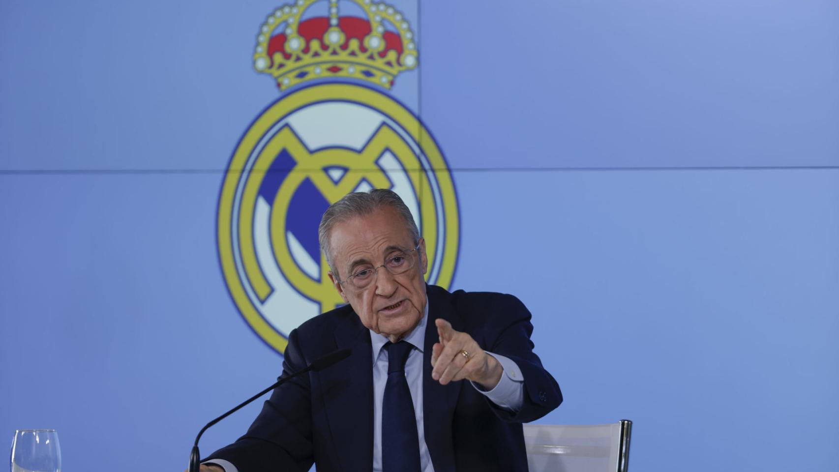 Florentino Pérez, durante su última rueda de prensa.