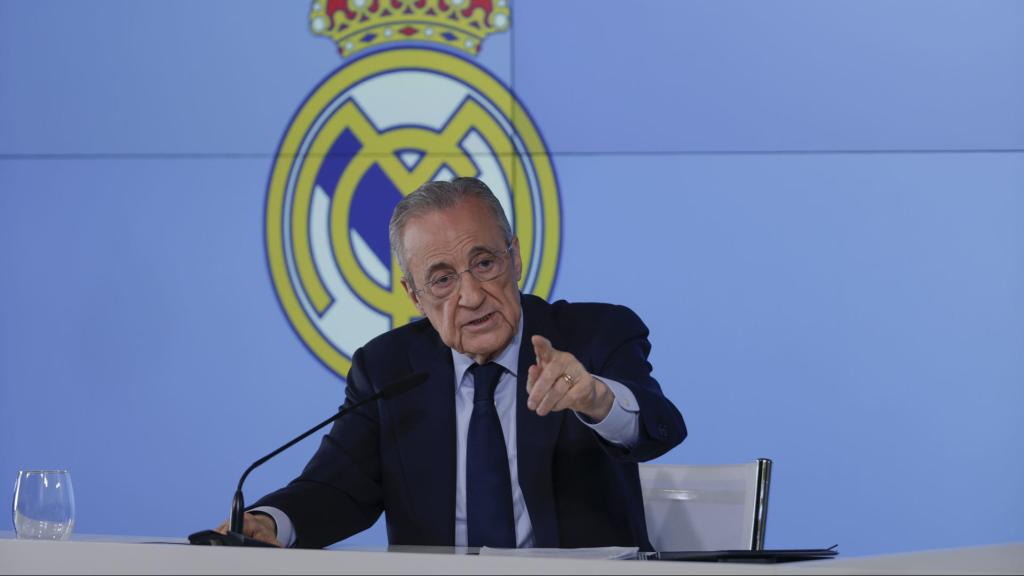 Florentino Pérez, durante su última rueda de prensa.