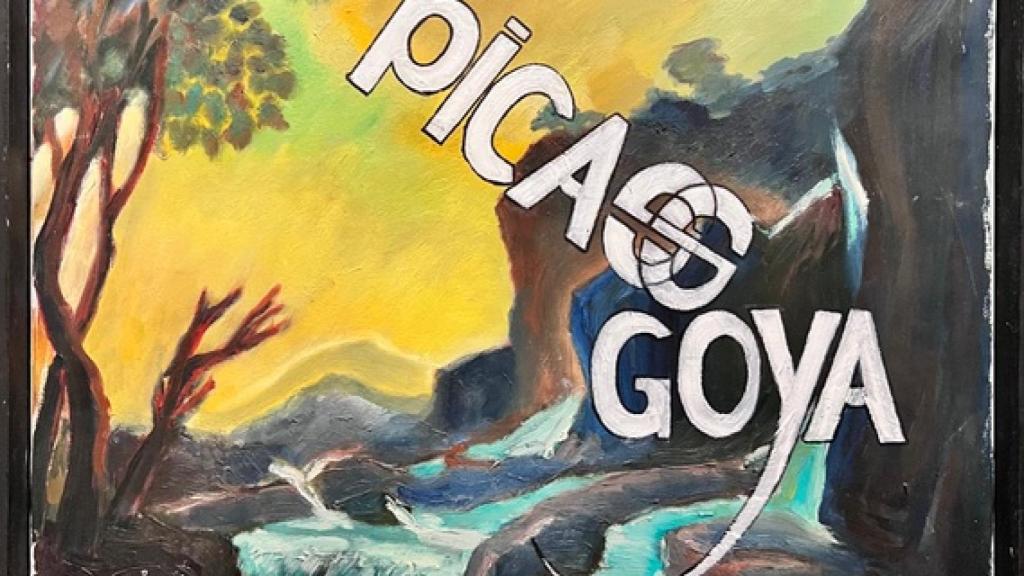 'Goya-Picasso-Goya'. Cuadro al óleo (figurativo) de Fernando Arrabal. 