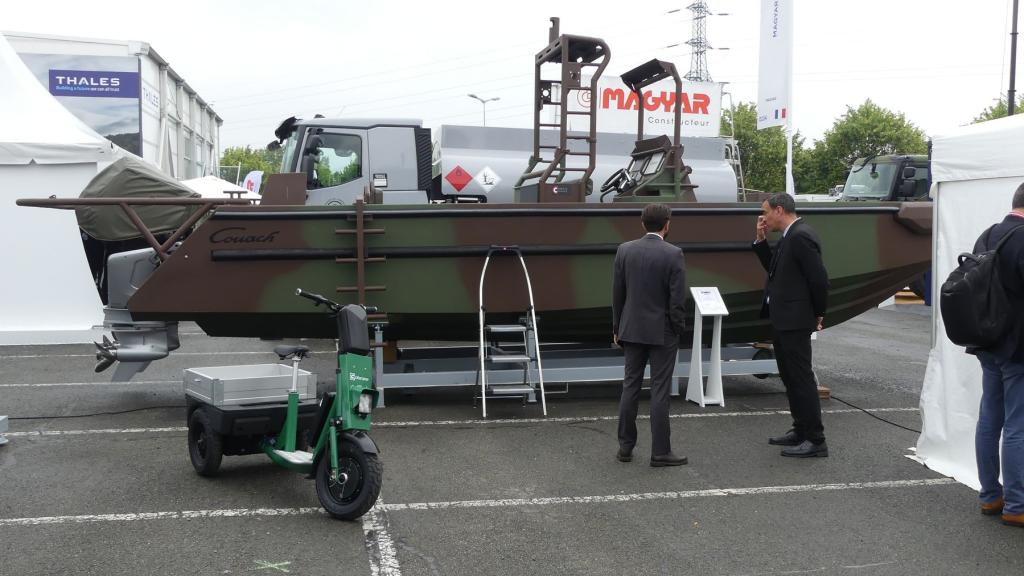 Embarcación fluvial de combate (EFC) SeaWolf 910 LPN de Couach, presentada en Eurosatory 2024.