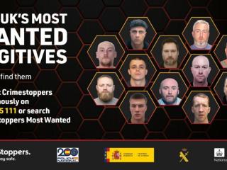 Los delincuentes más buscados del Reino Unido.