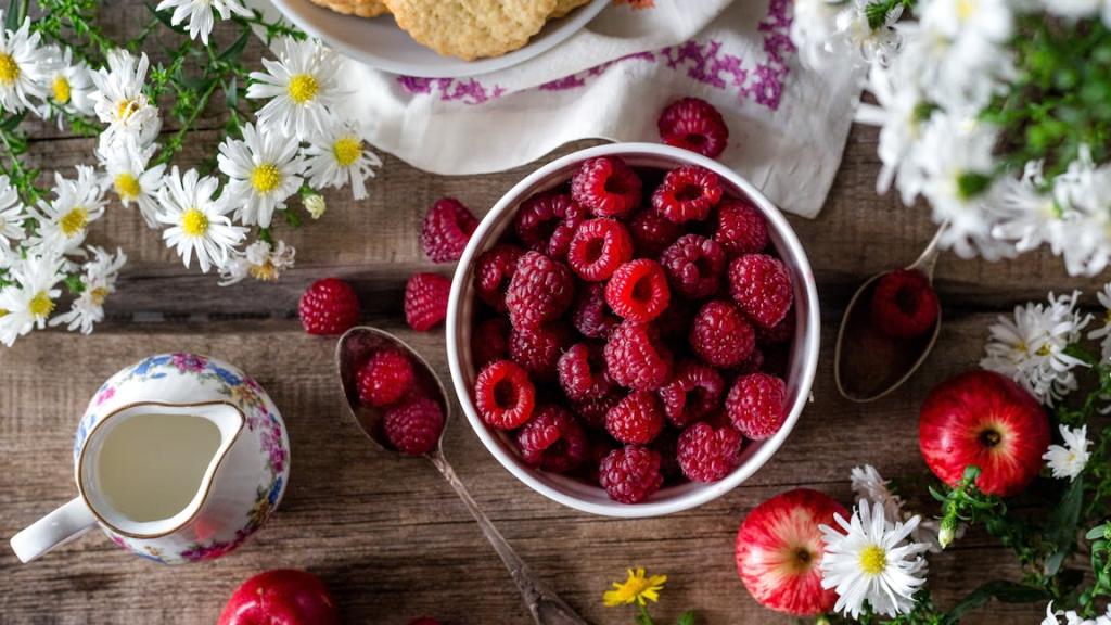 Alimentos frescos de primavera.