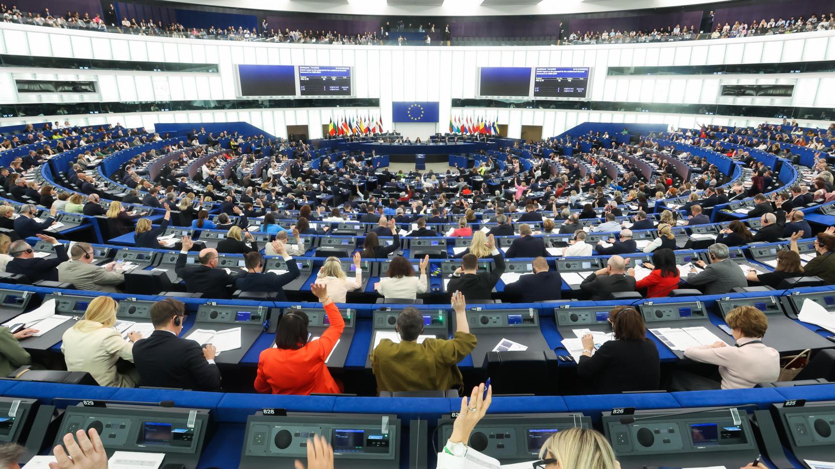 El pleno de la Eurocámara, durante una votación en Estrasburgo