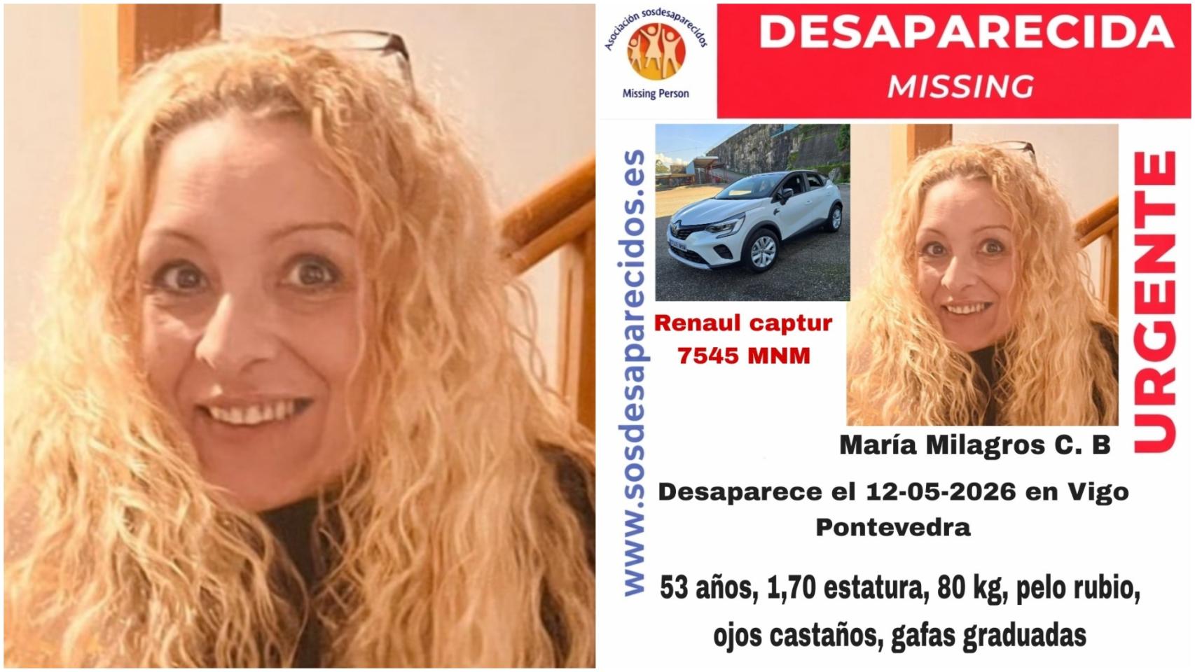 Piden ayuda urgente para localizar a una mujer desaparecida en Vigo desde el martes