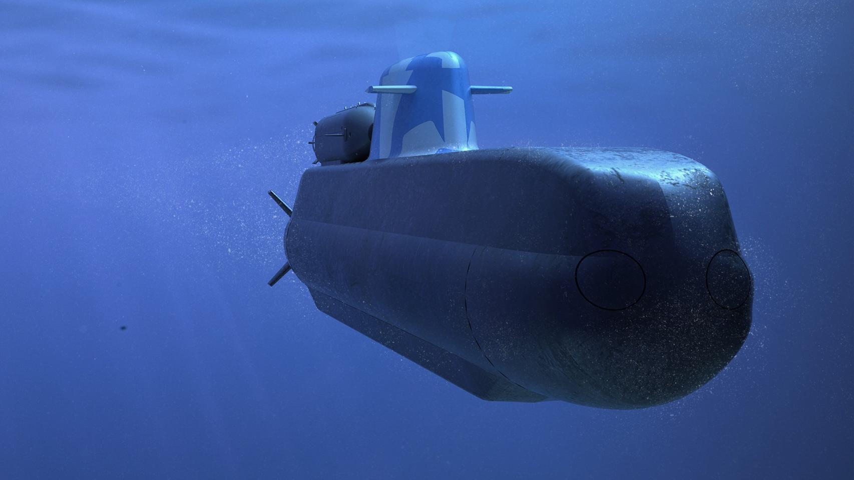 Ilustración de un submarino DKG
