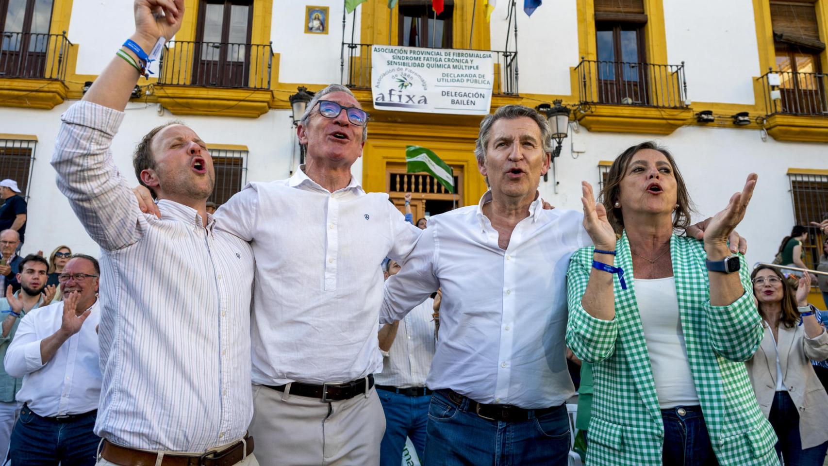 Feijóo este jueves en Bailén. 