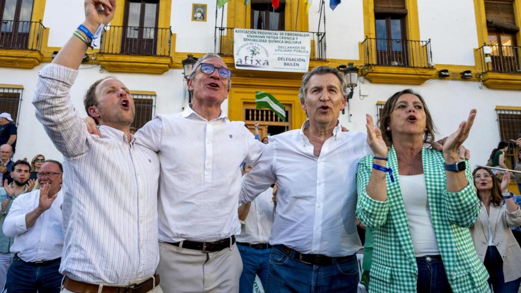 Feijóo este jueves en Bailén. 