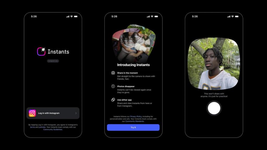 La nueva app de Instants de Instagram