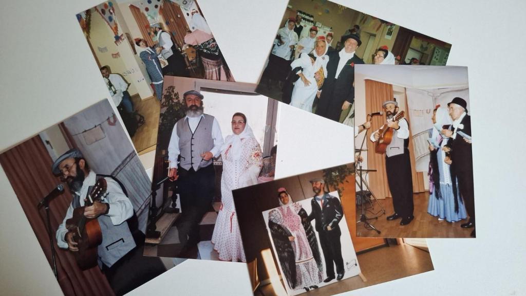 Francisco Montero en algunas de las fiestas de los años 90 celebradas en honor a San Isidro durante la misión de Hanau en Alemania.
