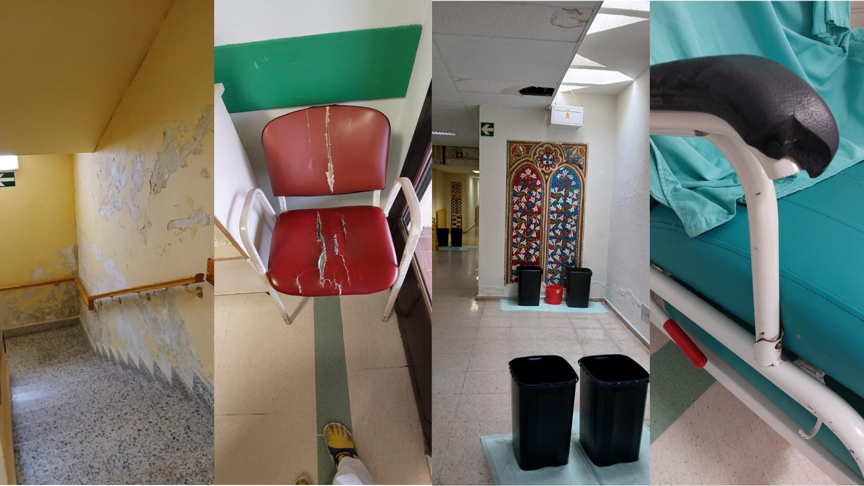 Fotos del estado de los hospitales toledanos del Valle y Provincial, remitidas por CSIF.
