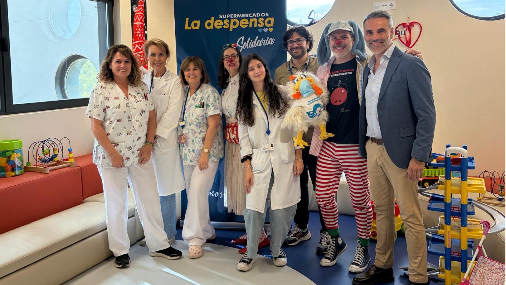 Iniciativa de La Despensa Solidaria en la planta pediátrica del Hospital Universitario de Toledo.