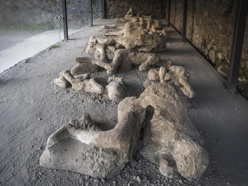 Las víctimas del Vesubio sorprendidas en el Huerto de los Fugitivos.