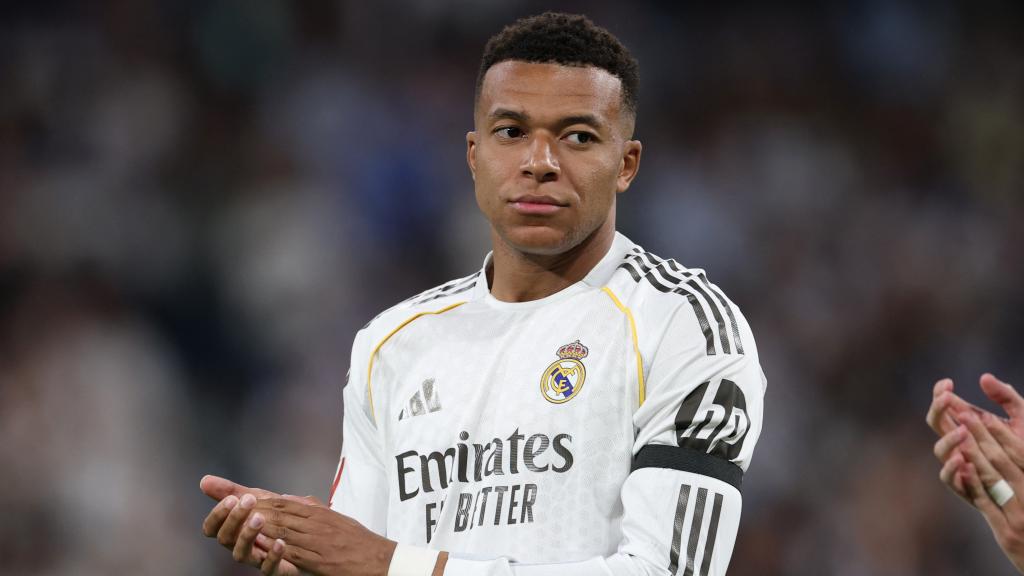 Kylian Mbappé, durante un partido con el Real Madrid.