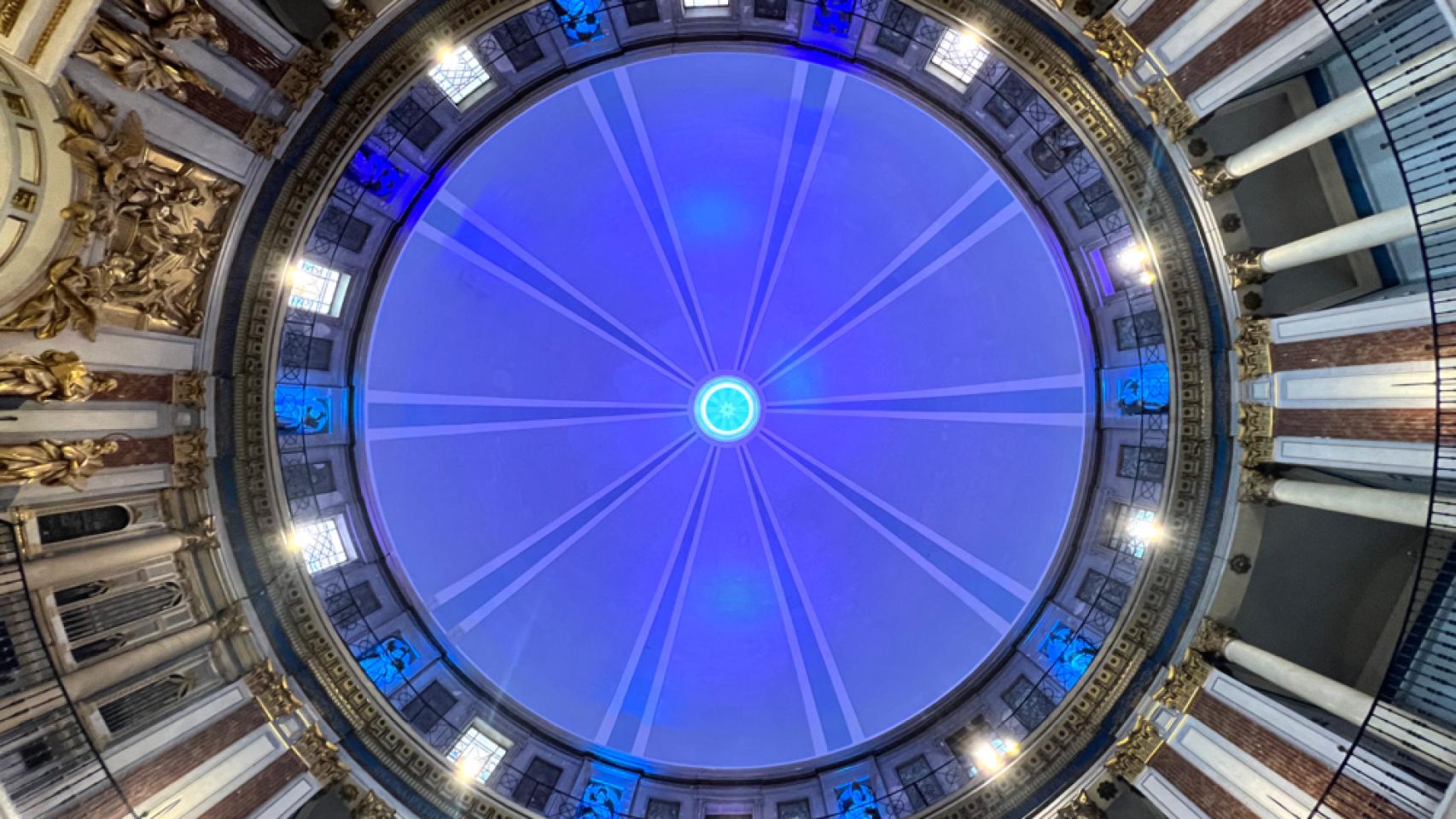 La cúpula de la iglesia de escolapios de Valencia tras su restauración. EE
