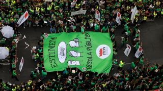 Huelga docente en el centro de Valencia. Rober Solsona/Europa Press