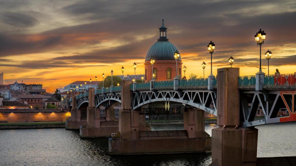 El puente sobre el Garona en Toulouse.