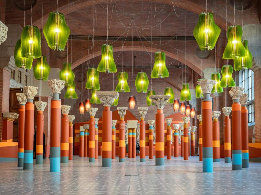 Sala de capiteles en el Museo de los Agustinos.