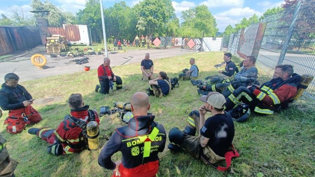 Los Bomberos de Segovia, durante su formación en Alemania