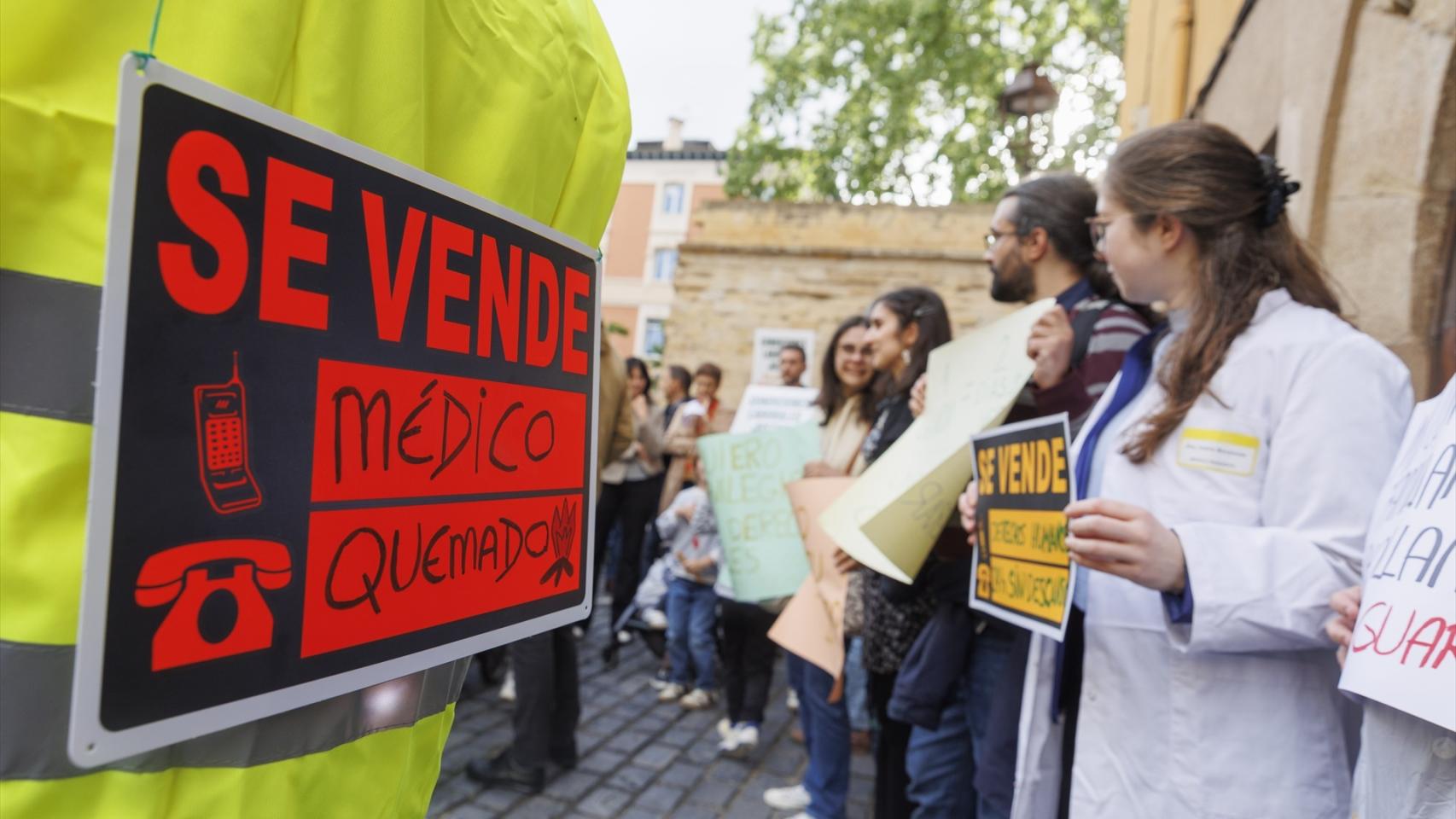 Manifestación con motivo de la huelga de médicos el pasado 29 de abril. 