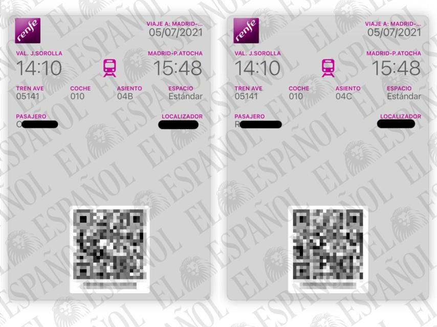 Billetes de ida entre Valencia y Madrid.