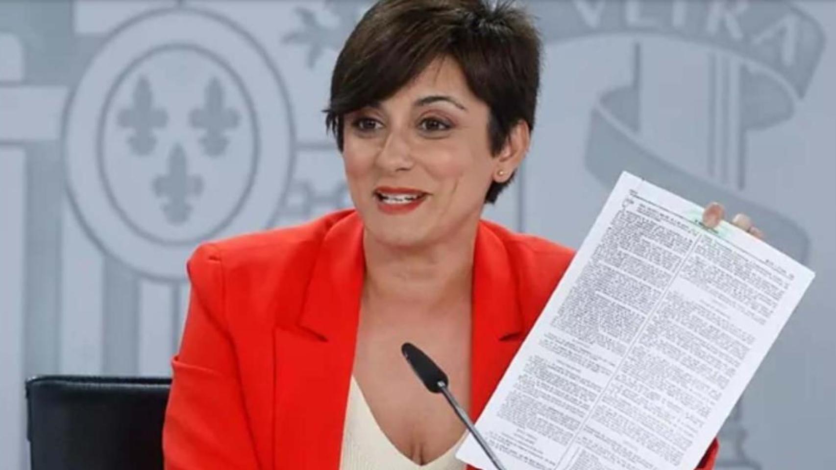 Isabel Rodríguez, ministra de Vivienda. 