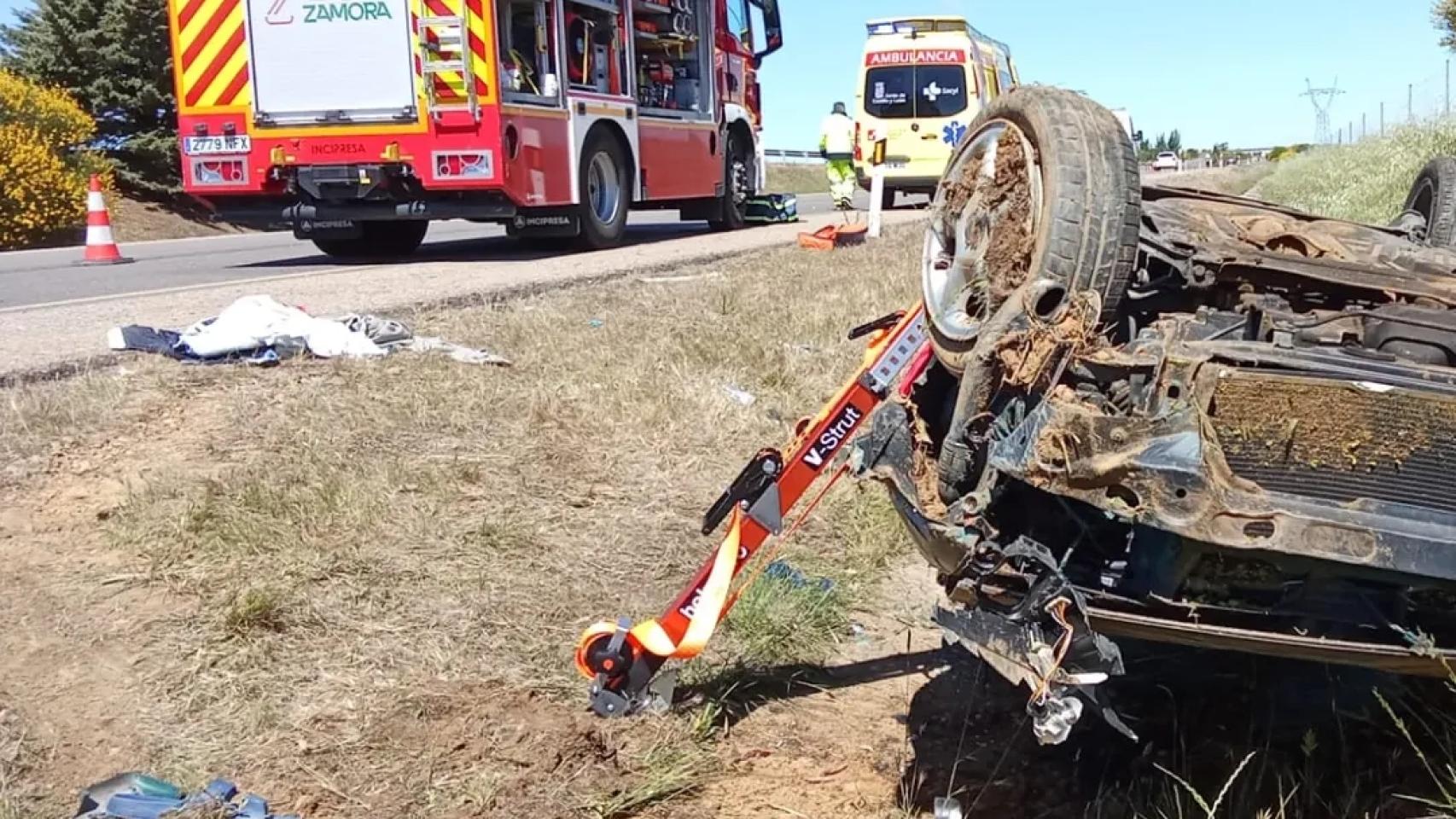 Accidente en la A-6