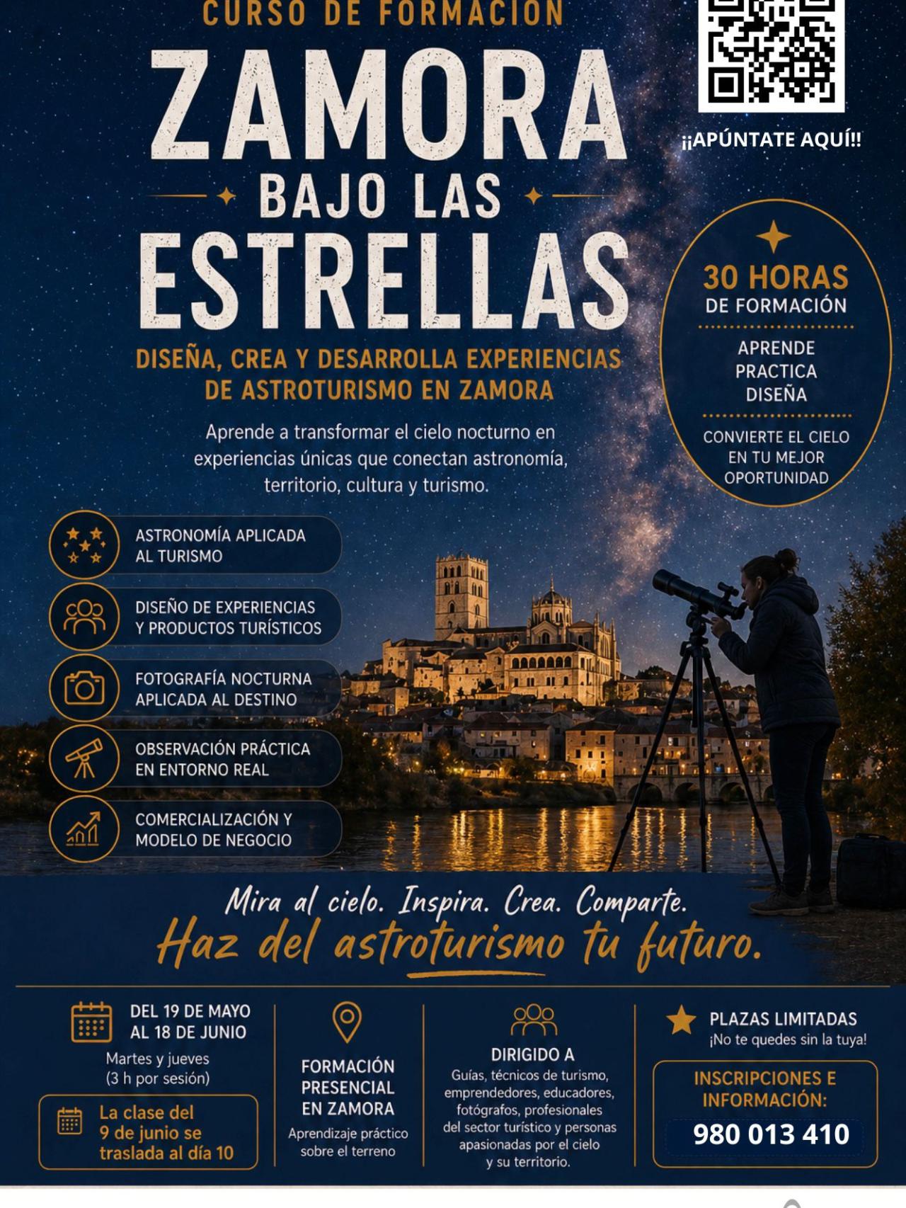 Cartel del curso 'Zamora bajo las estrellas'