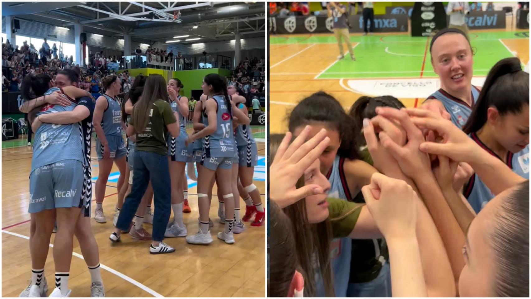 Las jugadoras del Celta Zorka celebran la victoria.