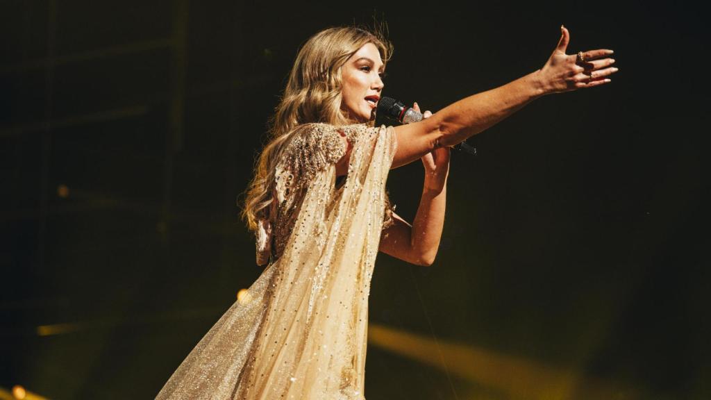 La cantante y pianista australiana Delta Goodrem, durante su actuación en Eurovisi
