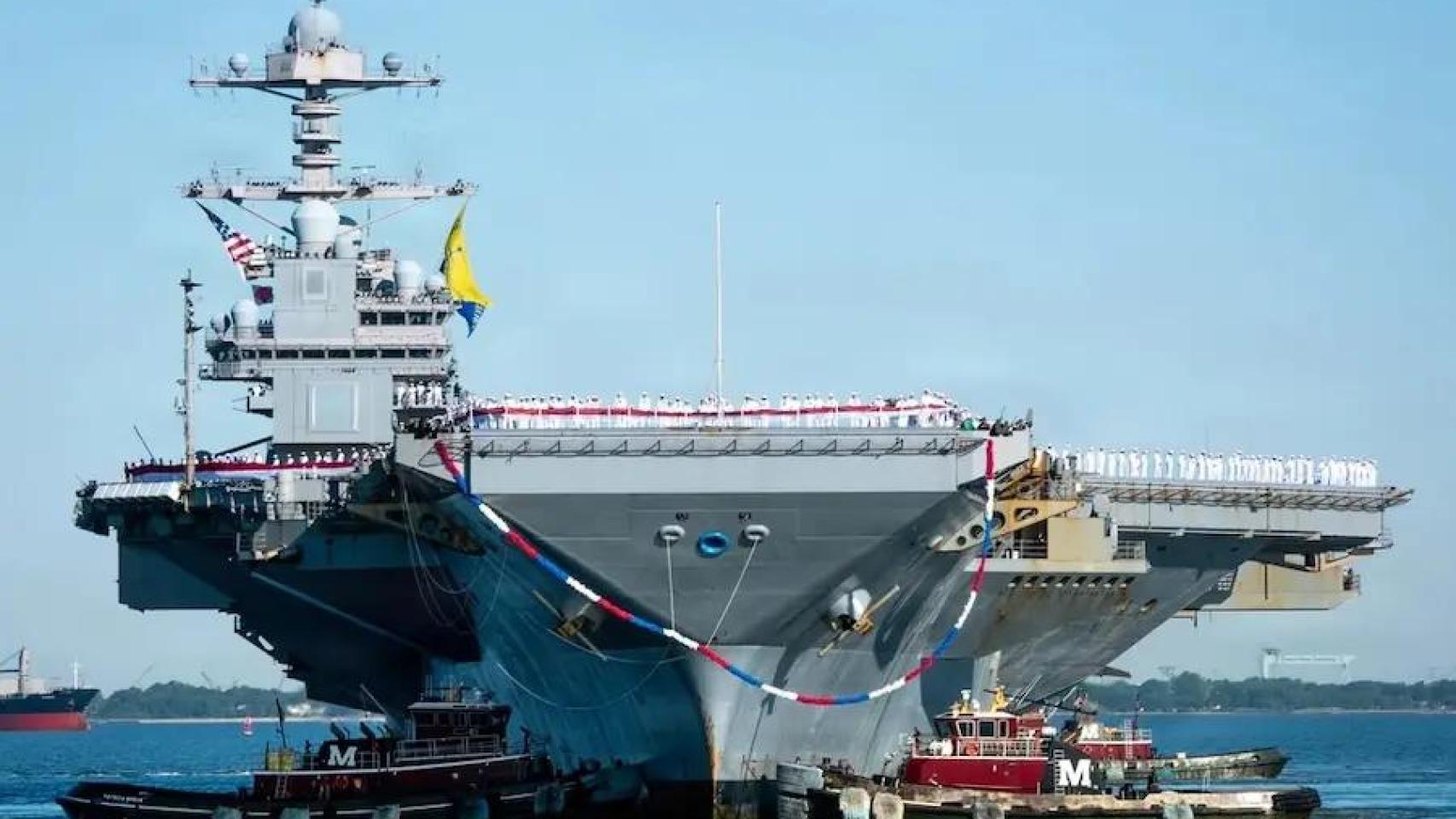 El USS Gerald R. Ford, buque insignia de la US Navy y símbolo del poder naval estadounidense.