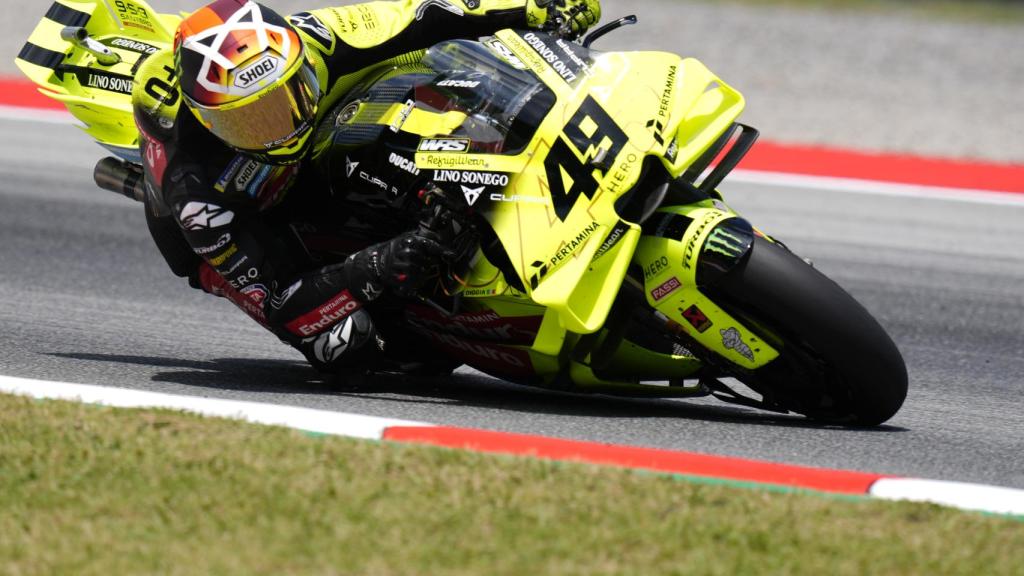 Di Giannantonio, durante el GP de Cataluña.