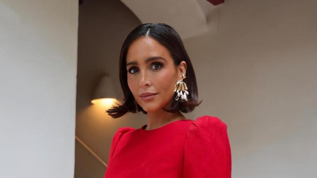 Rocío Osorno con el conjunto Olivia de su propia firma. 