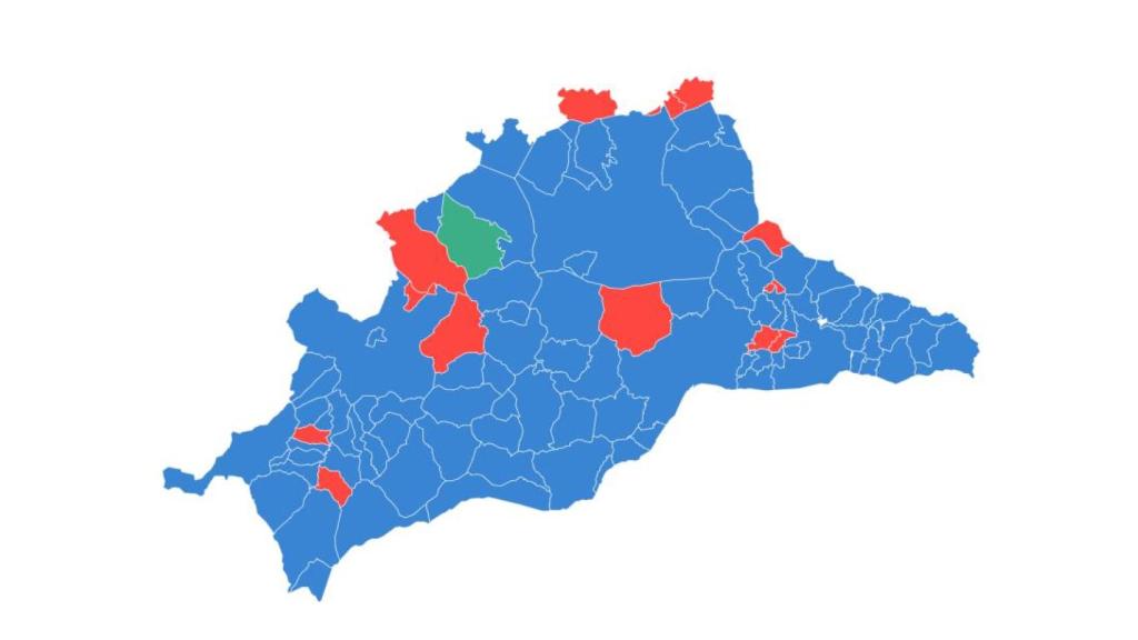 Resultados elecciones Andalucía en la provincia de Málaga.