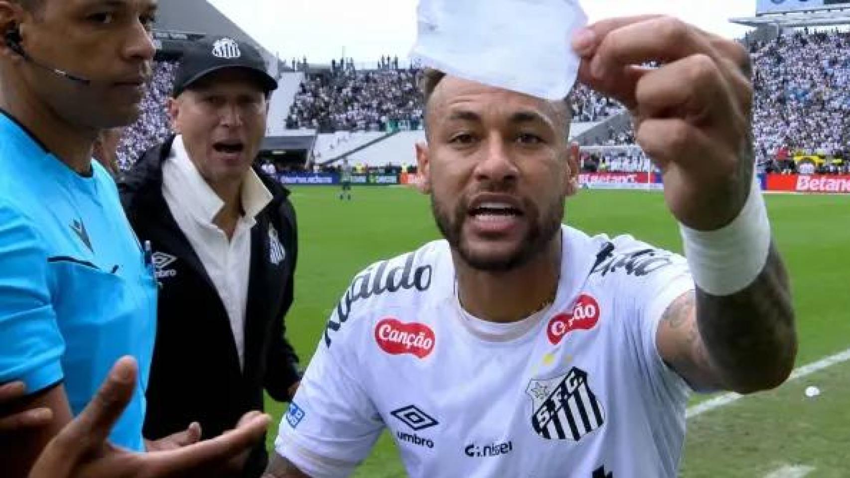 Neymar durante el partido. 