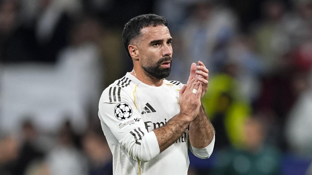 Dani Carvajal, with Real Madrid at the Santiago Bernabéu.