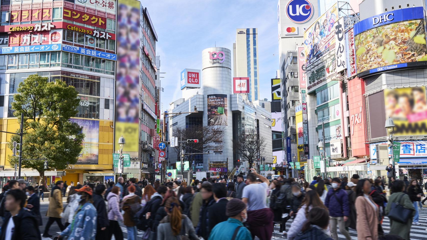 El famoso cruce en Shibuya, Tokio.