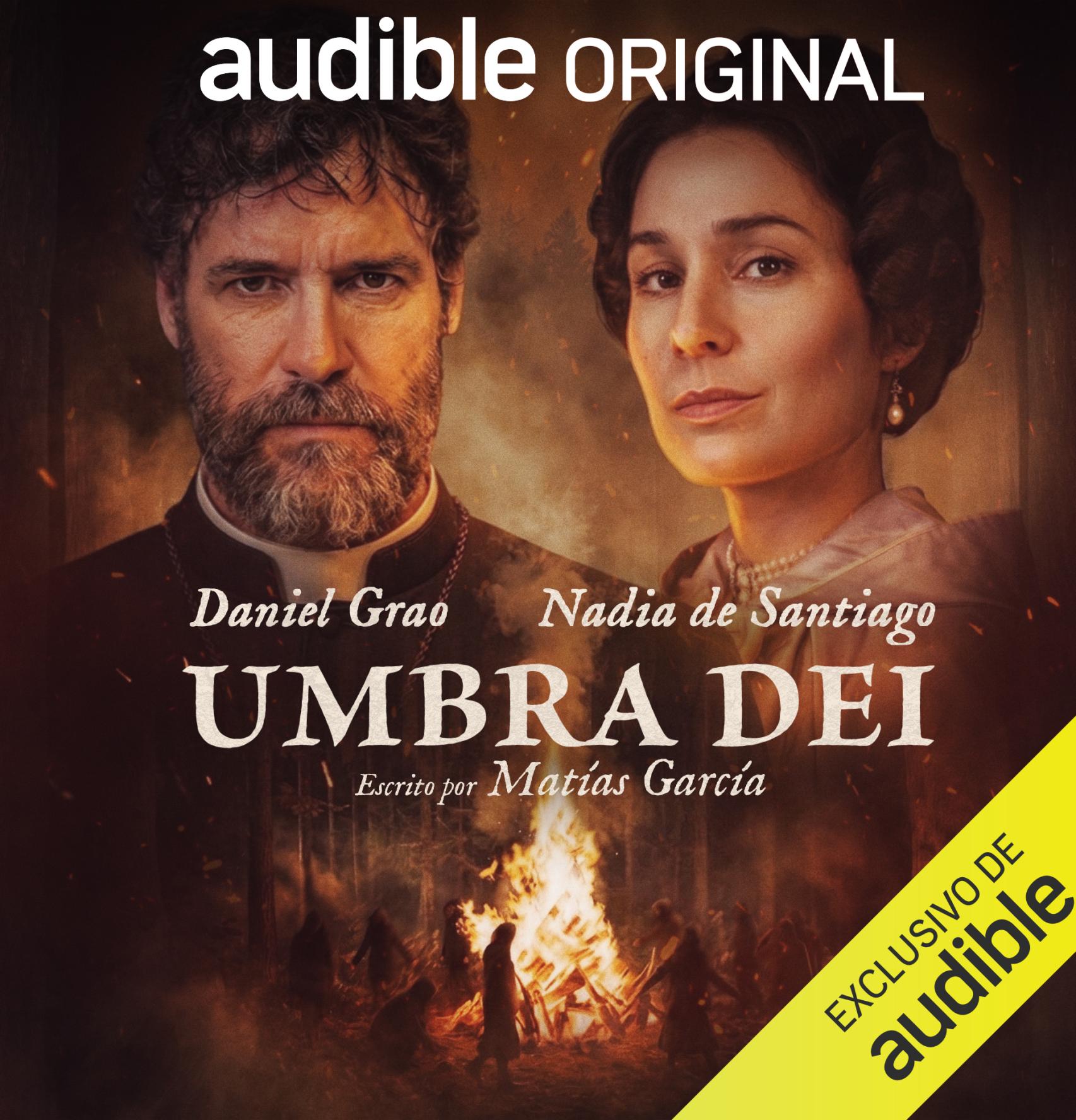 Cartel de 'Umbra Dei', protagonizada por Daniel Grao y Nadia de Santiago en Audible.