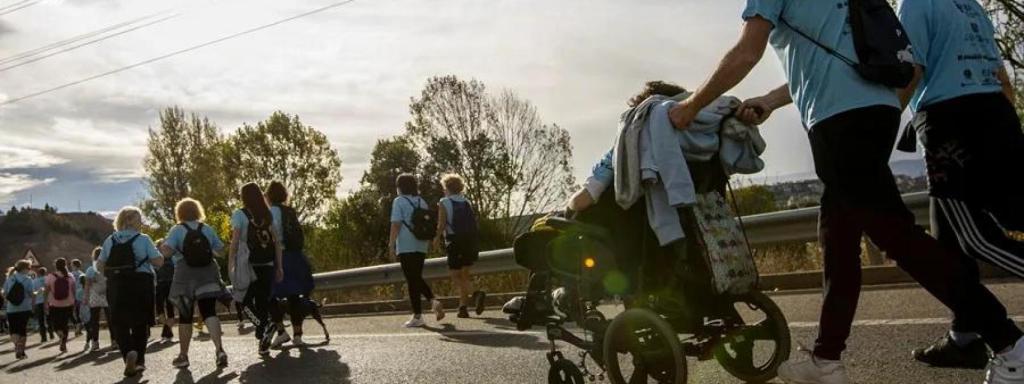 Marcha de asociación de atención a personas con parálisis cerebral. EFE