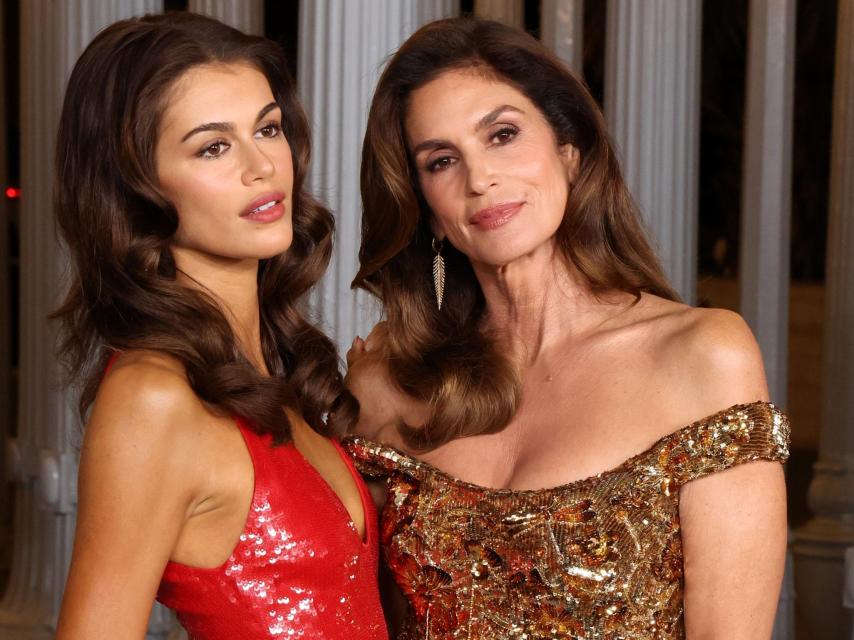 Kaia Gerber y su madre, Cindy Crawford, ambas modelos, en una foto de archivo.