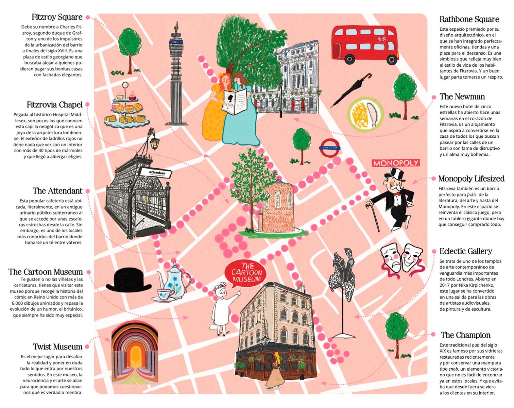 Ruta por Fitzrovia.
