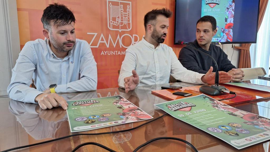 David Gago, concejal de Promoción Económica del Ayuntamiento de Zamora, Enrique Méndez y Carlos Tapia organizadores del evento.