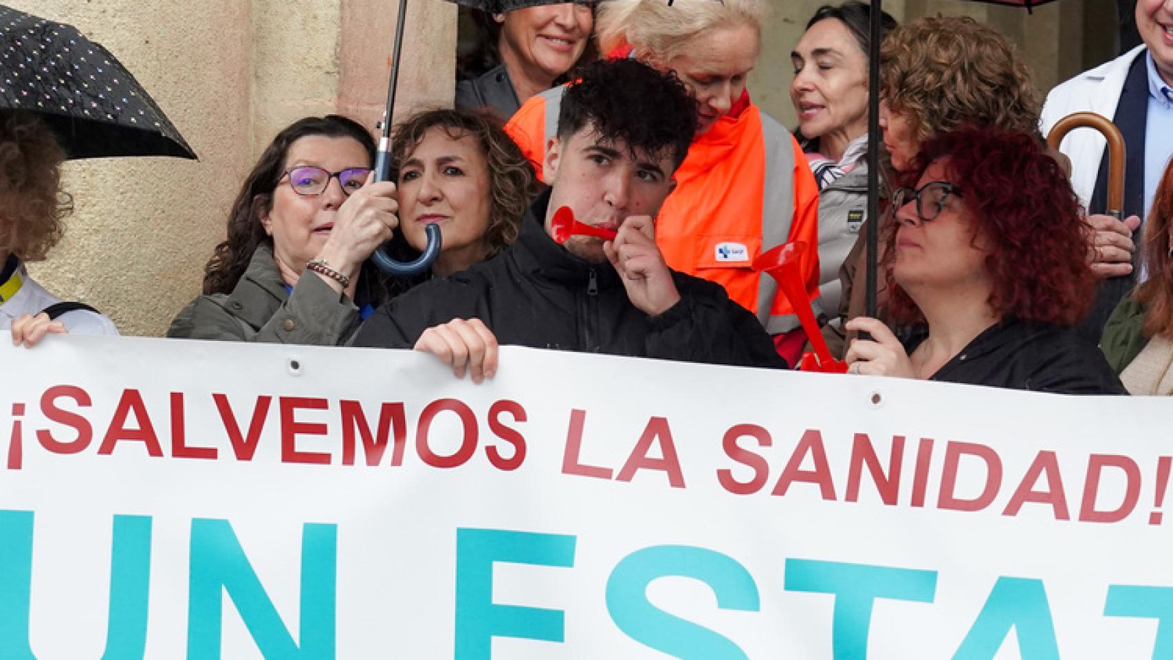 Manifestación de médicos en Castilla y León.