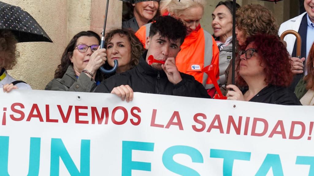 Manifestación de médicos en Castilla y León.