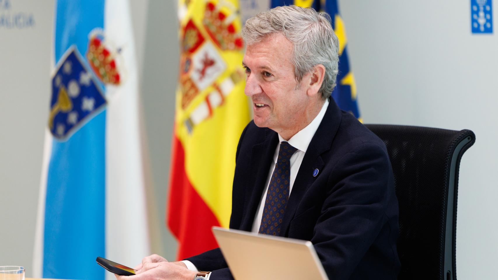 El presidente de la Xunta, Alfonso Rueda, en el Consello da Xunta.