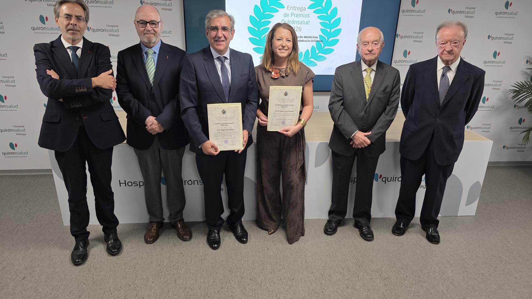 El Dr. Rafael López Arévalo y la enfermera María Castro, premiados por la Real Academia de Medicina de Andalucía Oriental.