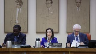 La ministra de Defensa, Margarita Robles, este lunes en Congreso
