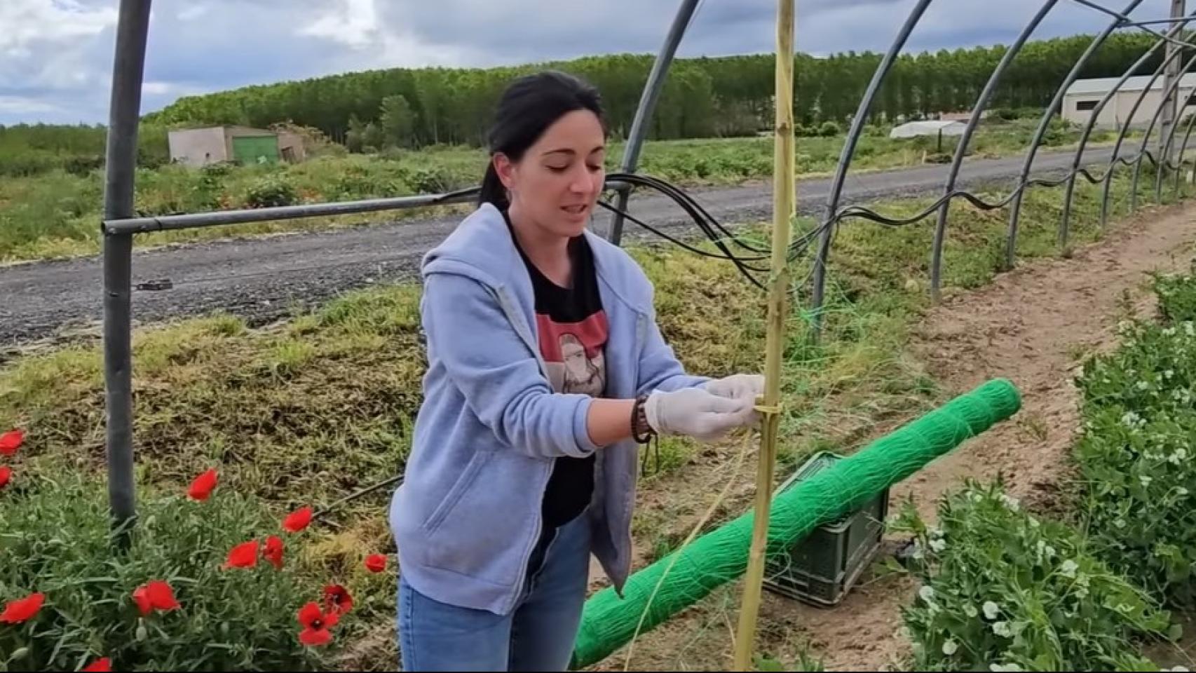 Imagen de la agricultora, Clara.