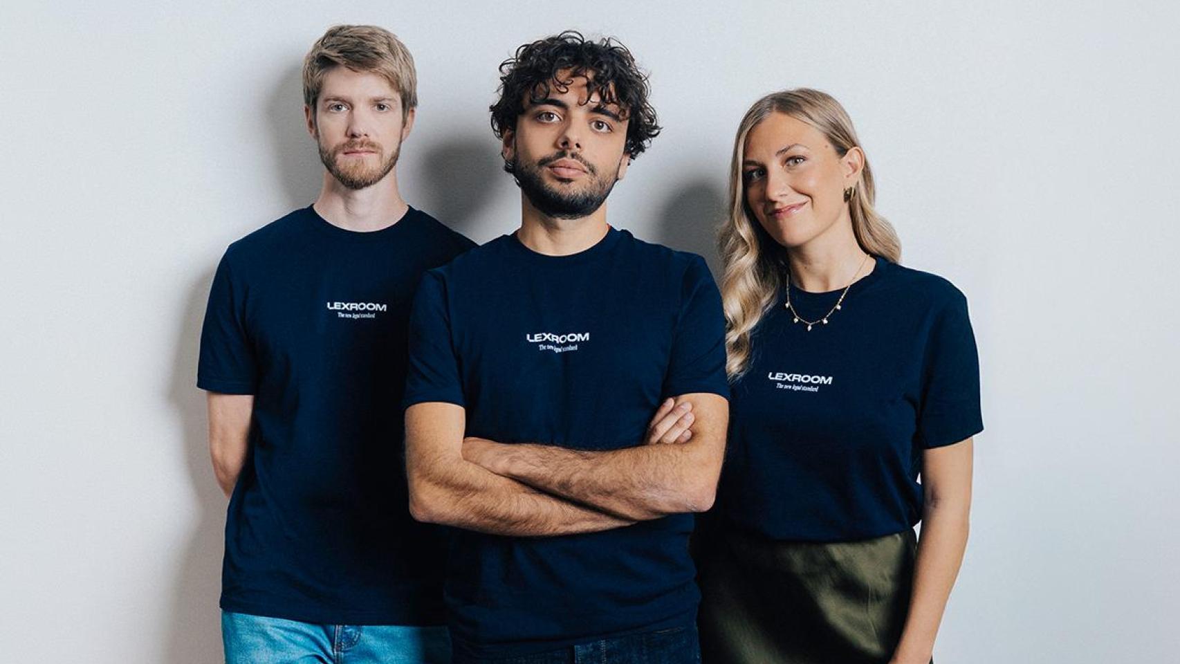 Andrea Lonza, Paolo Fois y Martina Domenicali, fundadores de Lexroom.