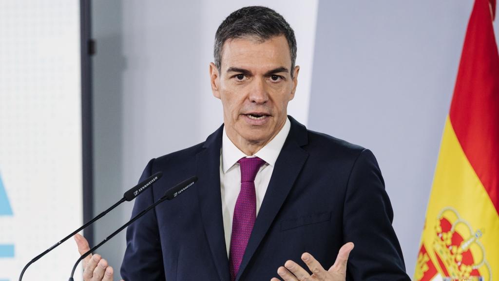 El presidente del Gobierno, Pedro Sánchez durante una rueda de prensa.